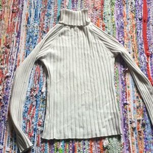 vintage tight white turtle neck